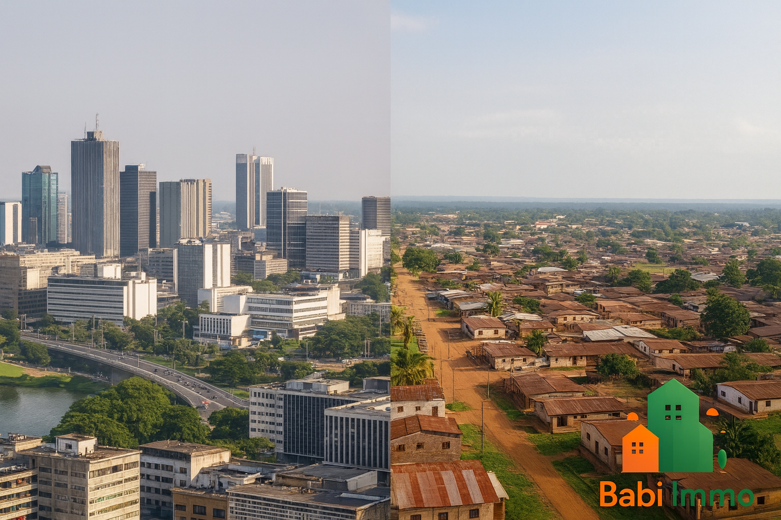 Investir immobilier Côte d’Ivoire 2025 – Abidjan vs Bouaké, Opportunités d’investissement immobilier en Côte d’Ivoire en 2025, comparaison Abidjan et villes régionales