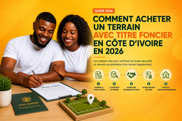 Lire la suite à propos de l’article Comment acheter un terrain avec titre foncier en Côte d’Ivoire en 2026