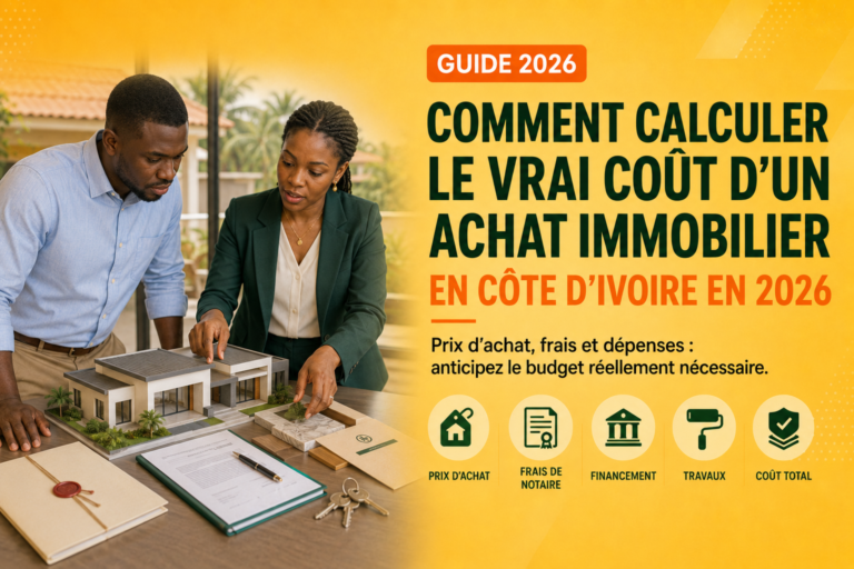 Lire la suite à propos de l’article Comment calculer le vrai coût d’un achat immobilier en côte d&rsquo;ivoire en 2026