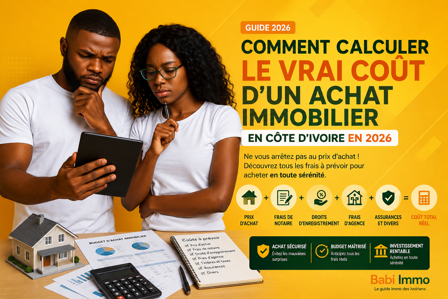 Bien estimer son budget est la première étape d'un projet réussi. Utilisez notre simulateur de frais de notaire Babi Immo pour éviter les mauvaises surprises.
