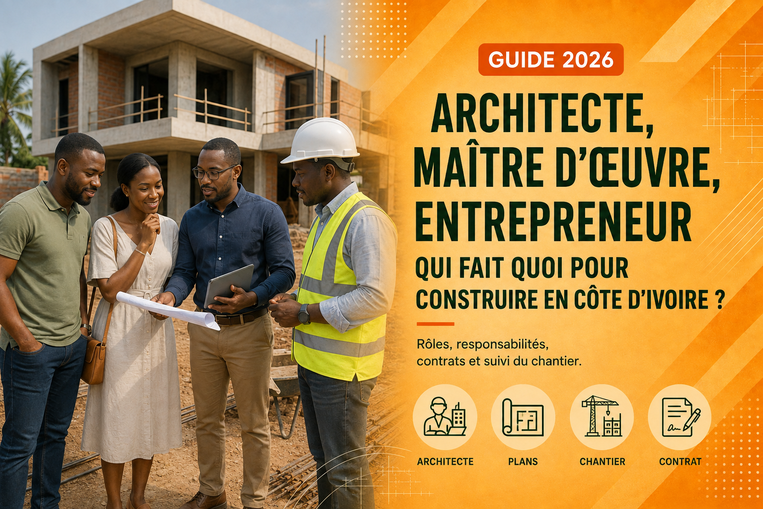 Lire la suite à propos de l’article Architecte, maître d’œuvre, entrepreneur : qui fait quoi pour construire en Côte d’Ivoire ?