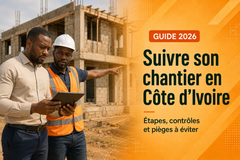 Lire la suite à propos de l’article Suivre son chantier en Côte d’Ivoire : étapes, contrôles et pièges à éviter