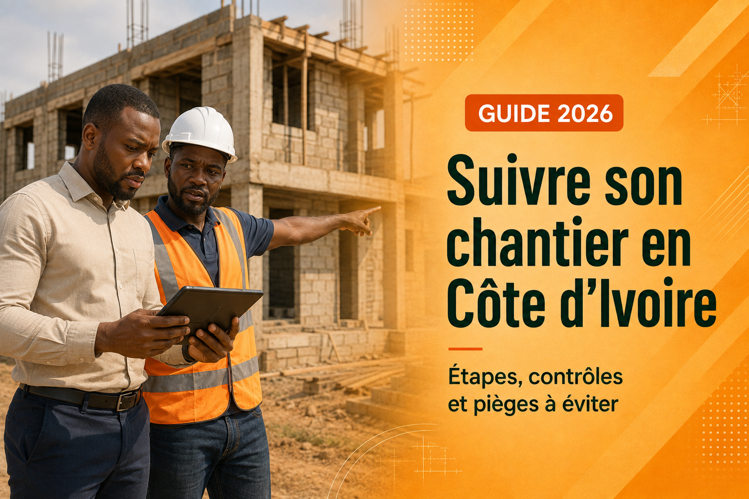 Lire la suite à propos de l’article Suivre son chantier en Côte d’Ivoire : étapes, contrôles et pièges à éviter