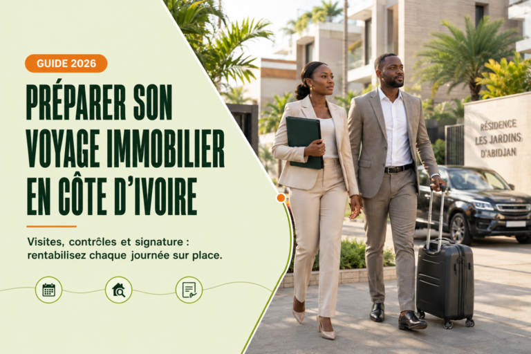 Lire la suite à propos de l’article Préparer un voyage immobilier en Côte d’Ivoire : visiter, vérifier et signer